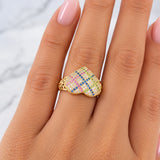 Anillo Corazon 3.5g / T5 3/4 Oro Amarillo 18K