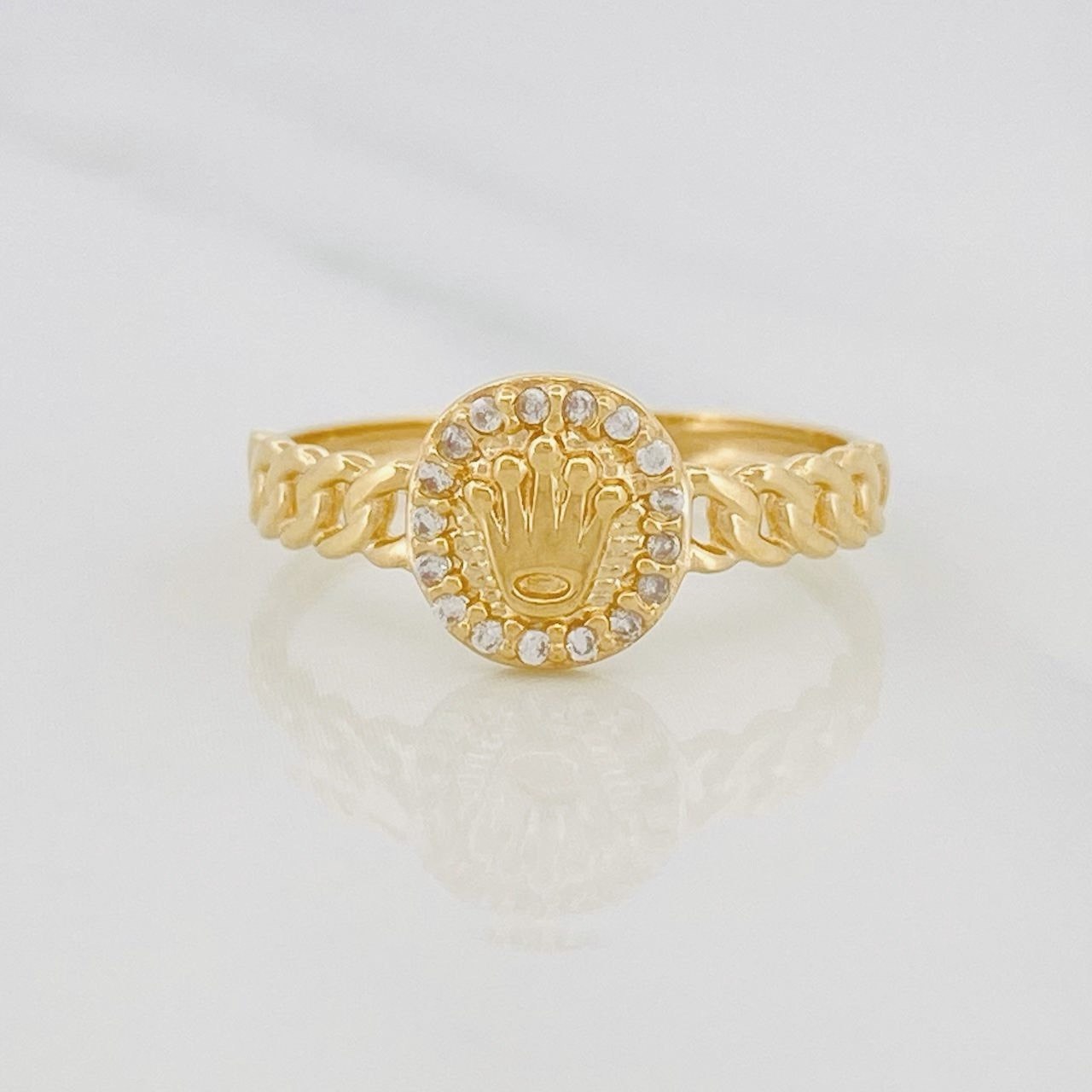 Anillo Corona 1.95g / T7 Oro Amarillo 18K