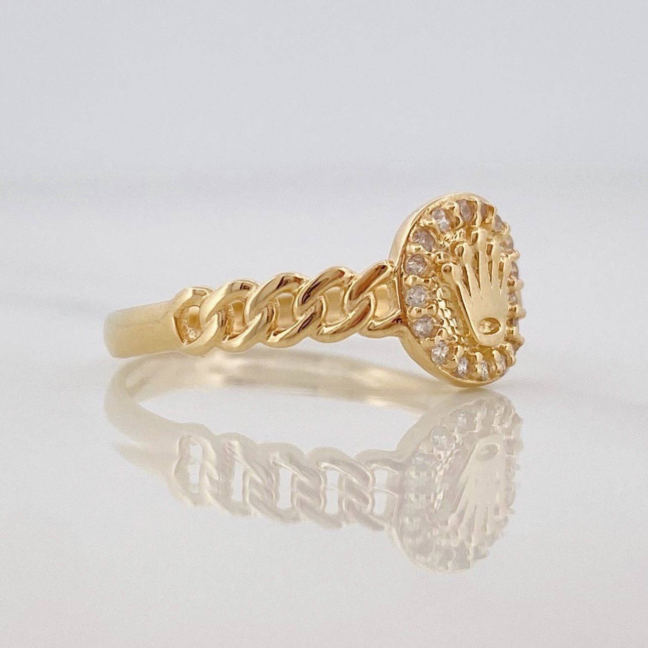 Anillo Corona 1.95g / T7 Oro Amarillo 18K