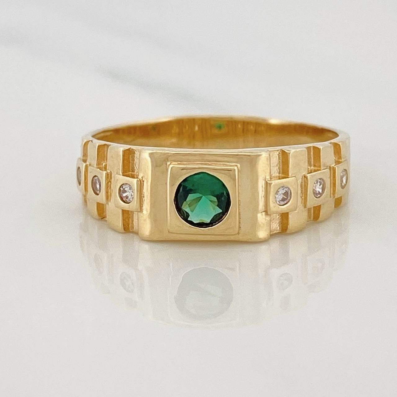 Anillo Halo Circulos 3.95g / T9 1/4 Oro Amarillo 18K