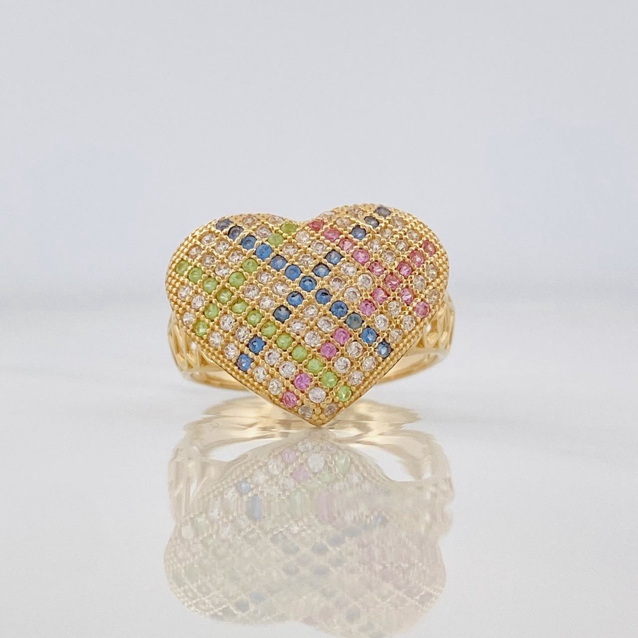 Anillo Corazon 3.5g / T5 3/4 Oro Amarillo 18K