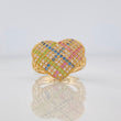 Anillo Corazon 3.5g / T5 3/4 Oro Amarillo 18K