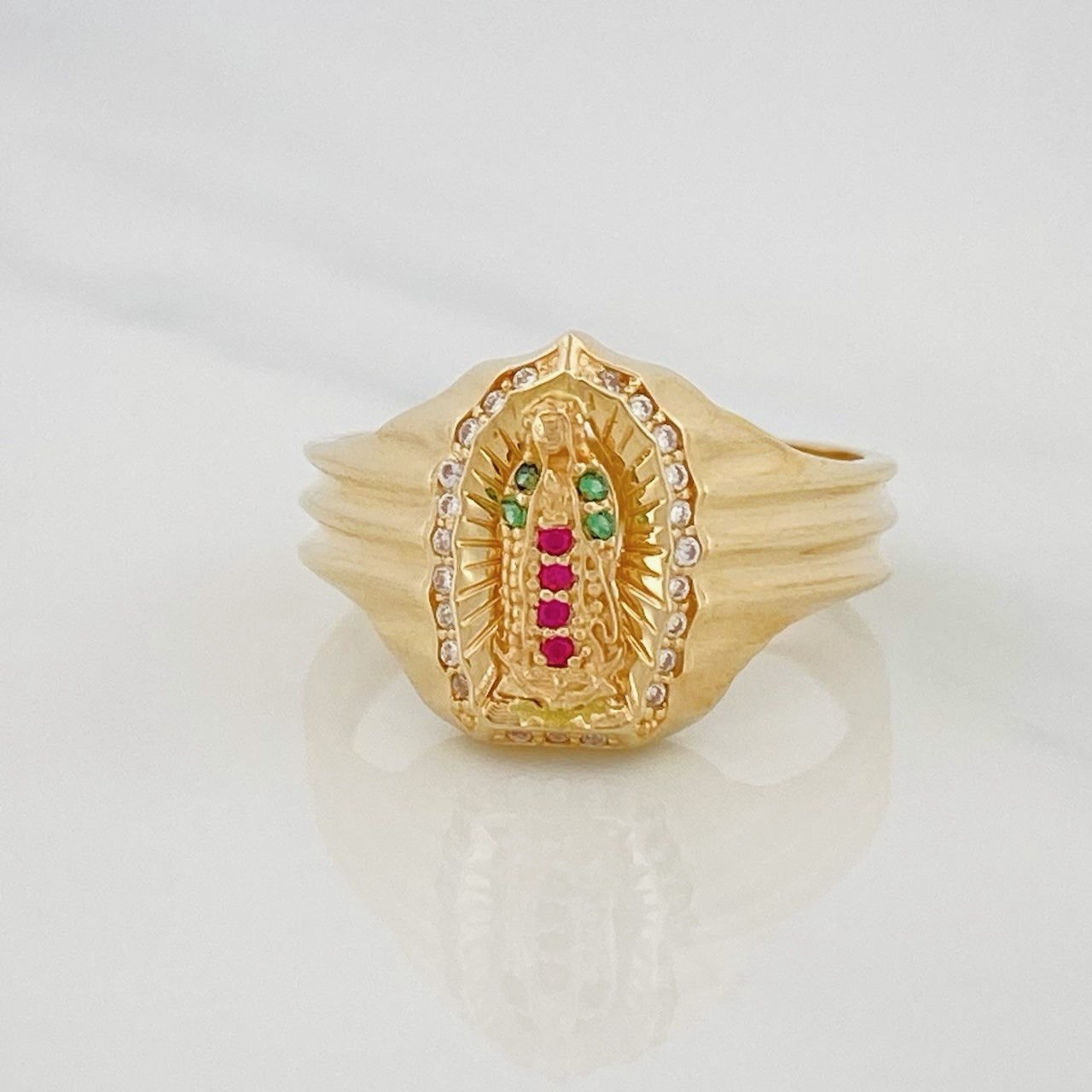 Anillo Virgen de Guadalupe 4.55g / T8 3/4 Oro Amarillo 18K