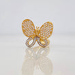 Anillo Mariposa 4.5g / T7 Dos Oros Amarillo Blanco 18K
