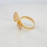 Anillo Mariposa 4.5g / T7 Dos Oros Amarillo Blanco 18K