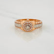 Anillo Corona 3.6g / T9 Dos Oros Blanco Rosa 18K