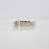 Anillo Solitario 5g / T7 1/4 Oro Blanco 18K