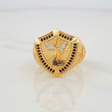 Anillo San Gabriel Arcángel 9.95g / T10 Tres Oros 18K