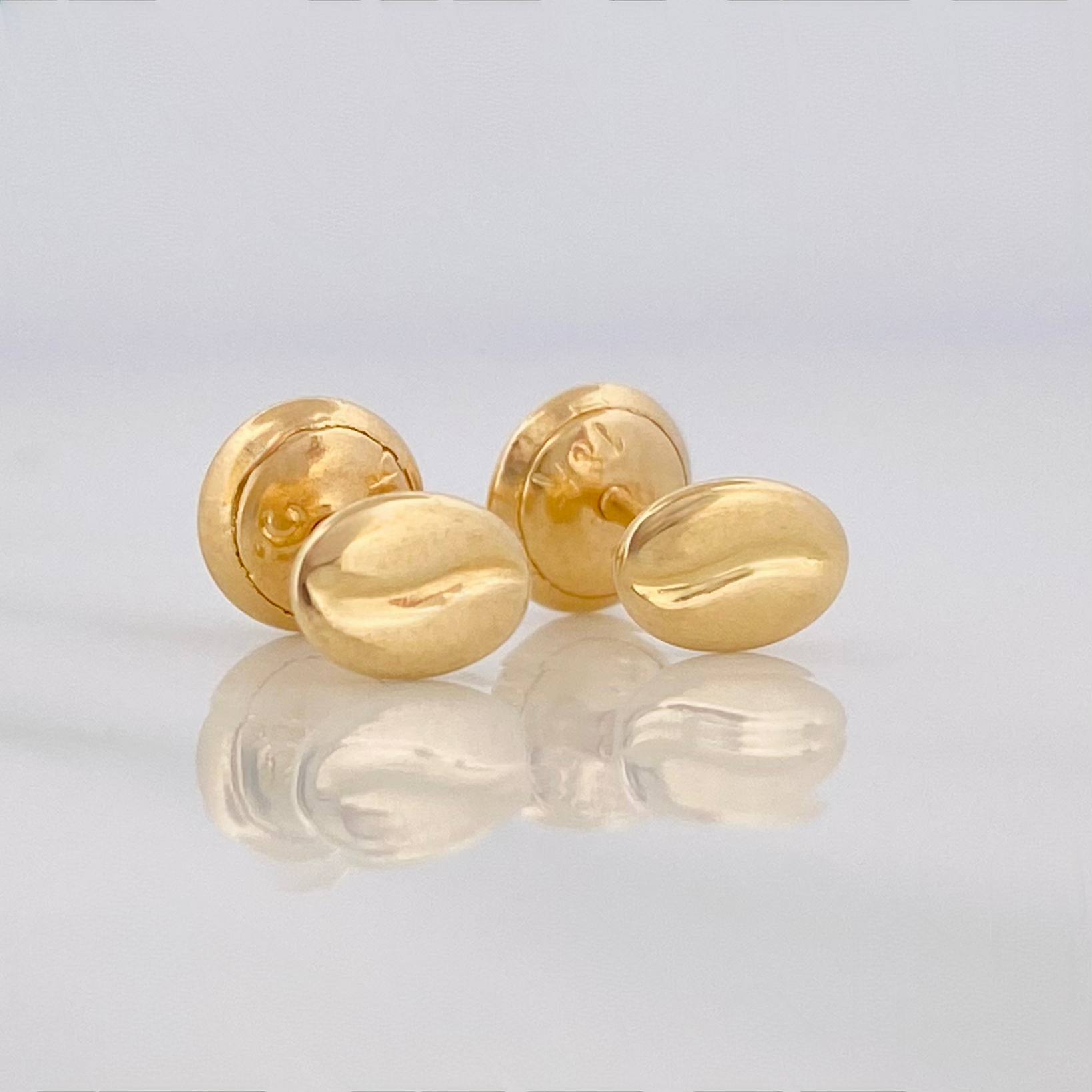 Topos Grano de Cafe 0.6g / 5.2mm Oro Amarillo 18K