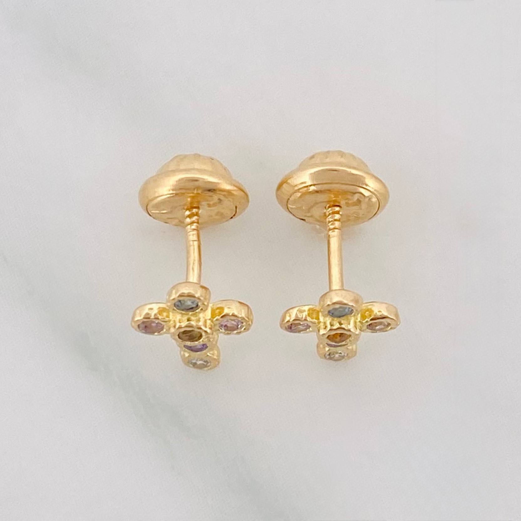 Topos Cruz 0.9g / 2.25mm Oro Amarillo 18K