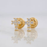 Topos Cruz 0.8g / 2.25mm Oro Amarillo 18K