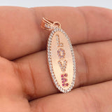 Dije Love 3.2gr / 3.6cm / Dos Oros Blanco Rosa 18K &