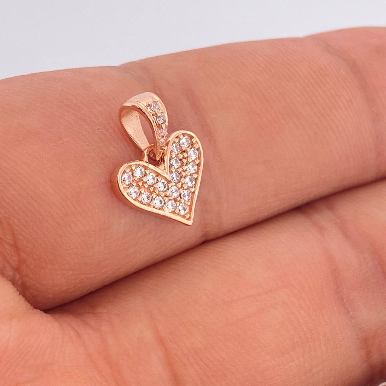 Dije Corazon 1.05gr / 1.3cm / Oro Rosa 18K &