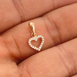 Dije Silueta Corazon 0.65gr / 1.6cm / Oro Rosa 18K &