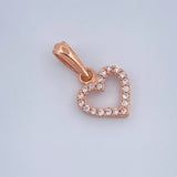 Dije Silueta Corazon 0.65gr / 1.6cm / Oro Rosa 18K &