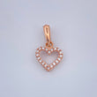 Dije Silueta Corazon 0.65gr / 1.6cm / Oro Rosa 18K &