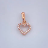 Dije Silueta Corazon 0.65gr / 1.6cm / Oro Rosa 18K &