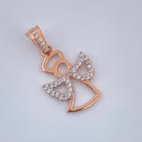 Dije Angel  1.65gr / 2.5cm / Dos Oros Amarillo Blanco 18K &