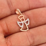 Dije Angel  1.65gr / 2.5cm / Dos Oros Amarillo Blanco 18K &