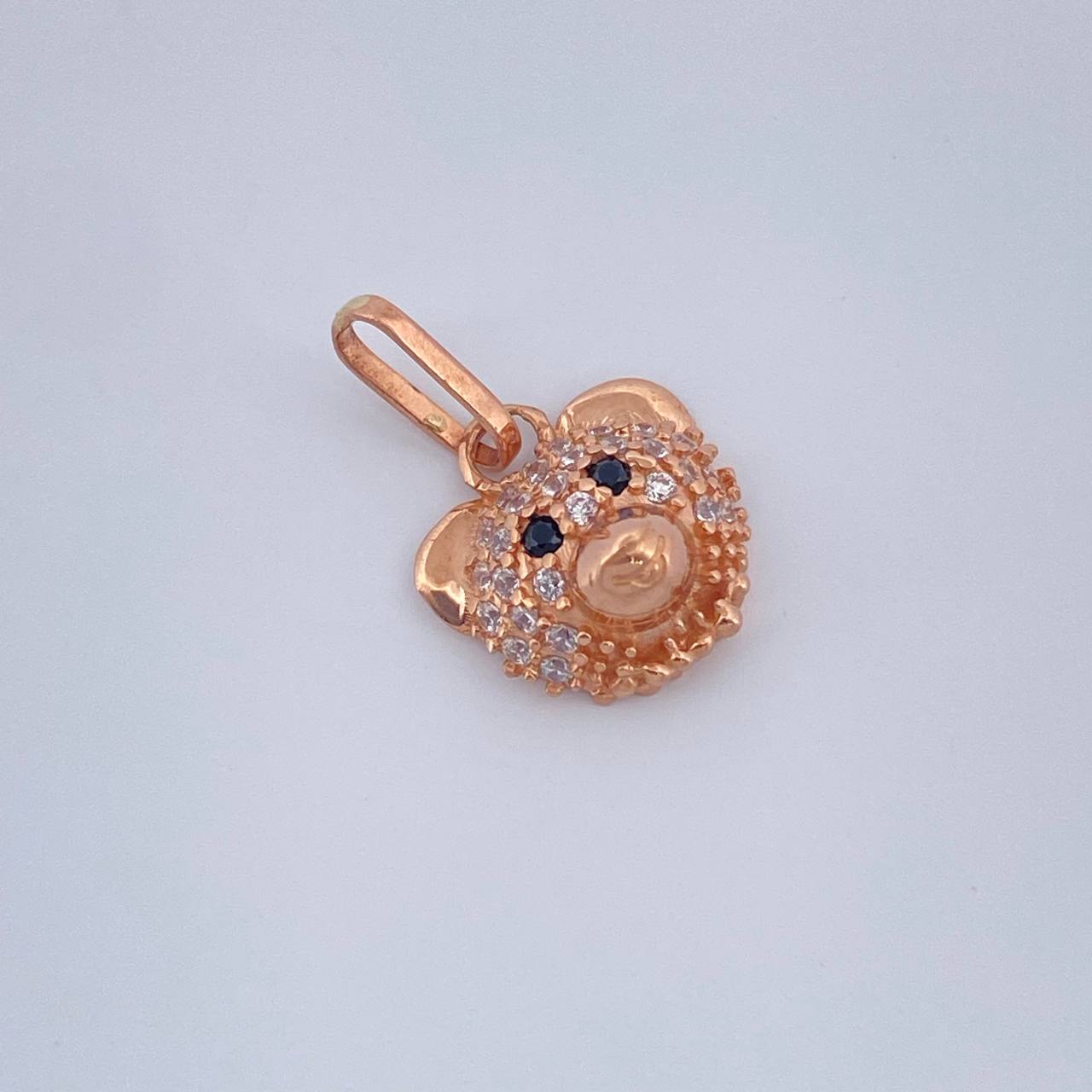 Dije Oso 1.1gr / 1.7cm / Oro Rosa 18K &