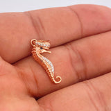 Dije Caballito De Mar 1.75gr / 2.7cm / Dos Oros Blanco Rosa 18K &