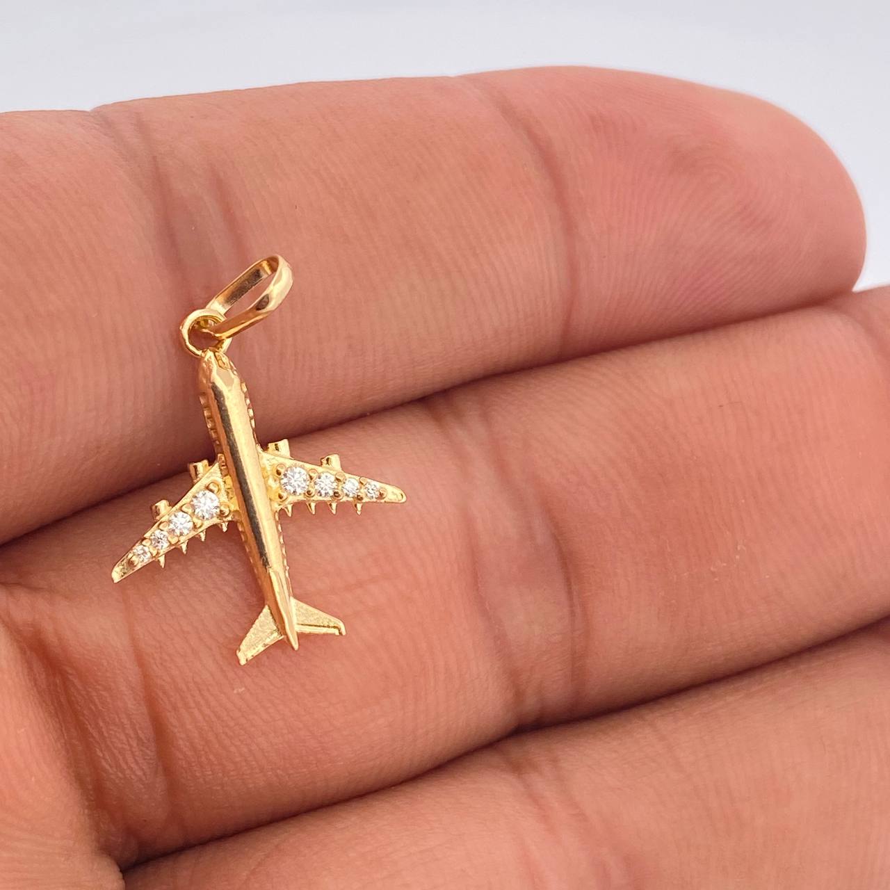 Dije Avion 1.15gr / 2.5cm / Oro Amarillo 18K &
