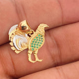 Dije Gallo 2.6gr / 2.4cm / Dos Oros Amarillo Blanco 18K &