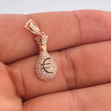 Dije Bolsa De Dinero 3.55gr / 3cm / Oro Rosa 18K &