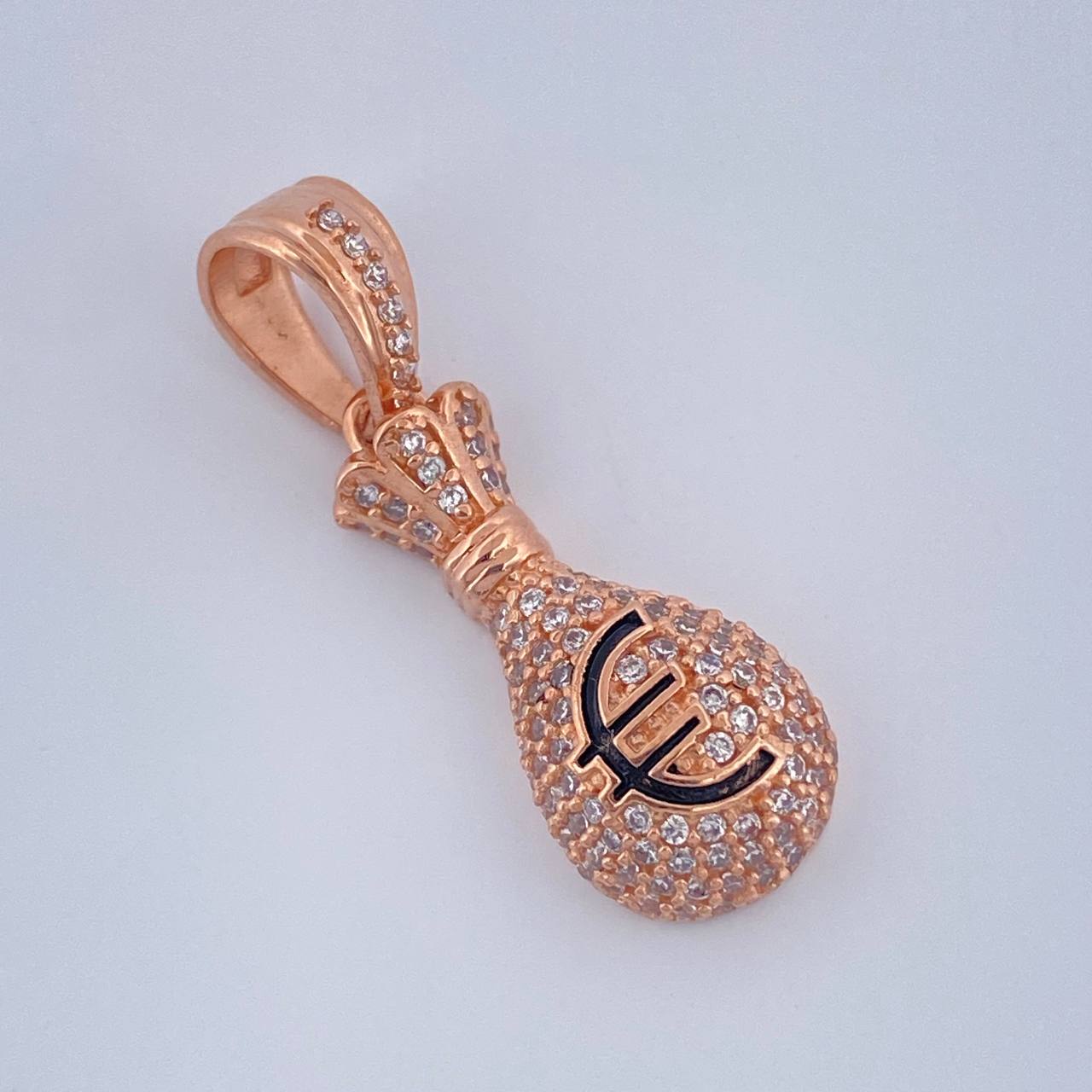 Dije Bolsa De Dinero 3.55gr / 3cm / Oro Rosa 18K &