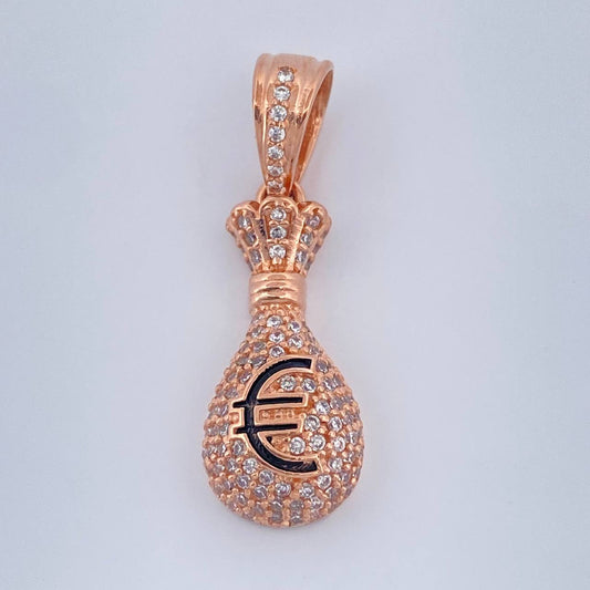 Dije Bolsa De Dinero 3.55gr / 3cm / Oro Rosa 18K &