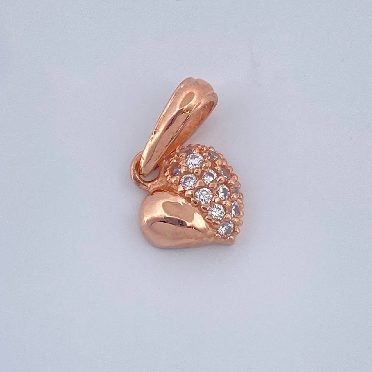 Dije Corazon 0.7gr / 1.5cm / Oro Rosa 18K &