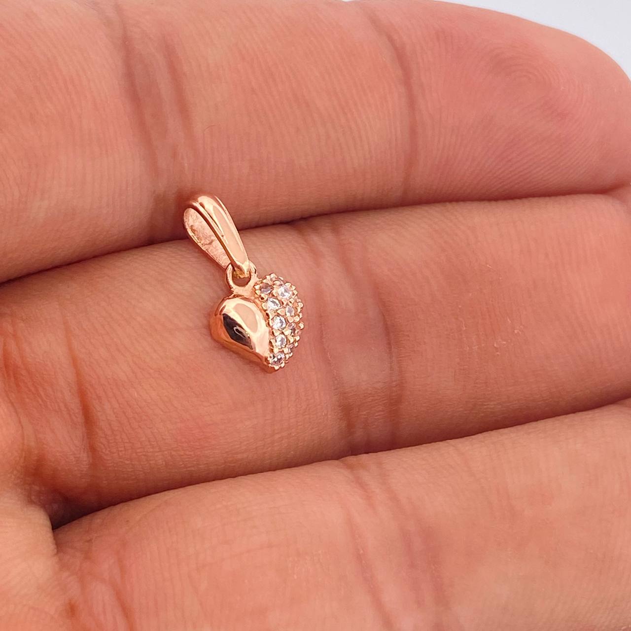 Dije Corazon 0.7gr / 1.5cm / Oro Rosa 18K &