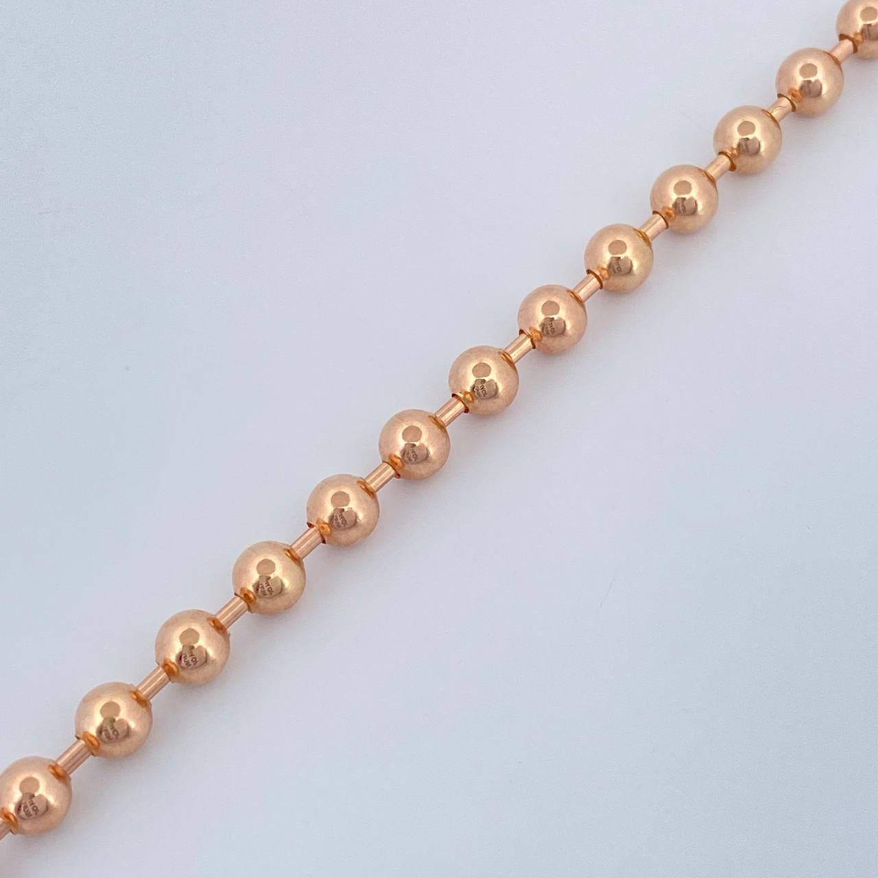 Pulso Militar 6.65gr / 20.4cm / 4mm Oro Rosa +3 18K &