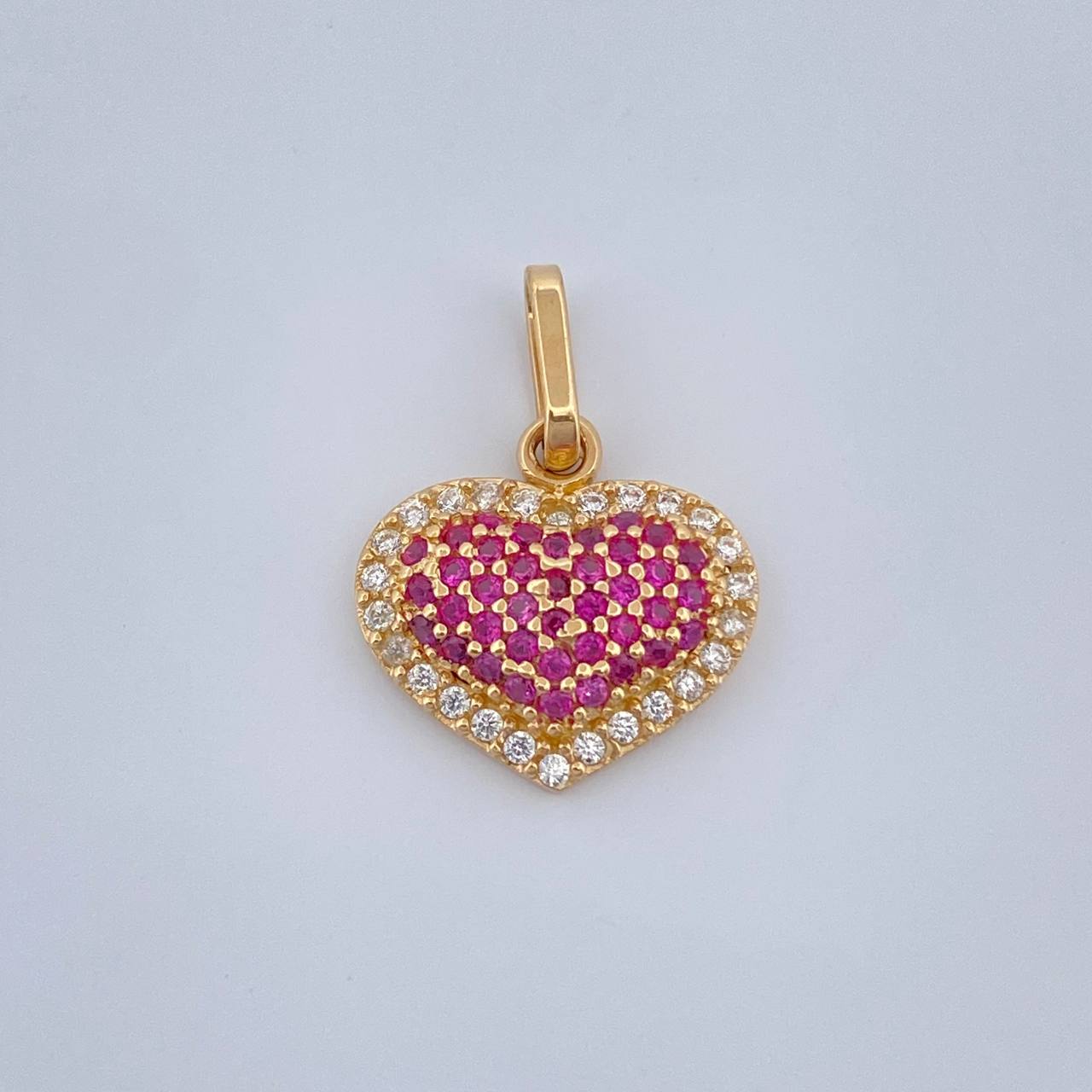 Dije Corazón Cojín 1.6gr / 1.7cm / Oro Amarillo 18K &