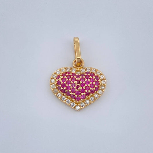 Dije Corazón Cojín 1.6gr / 1.7cm / Oro Amarillo 18K &