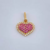 Dije Corazón Cojín 1.6gr / 1.7cm / Oro Amarillo 18K &