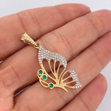 Dije Mariposa 3.65gr / 3.7cm / Dos Oros Amarillo Blanco 18K &
