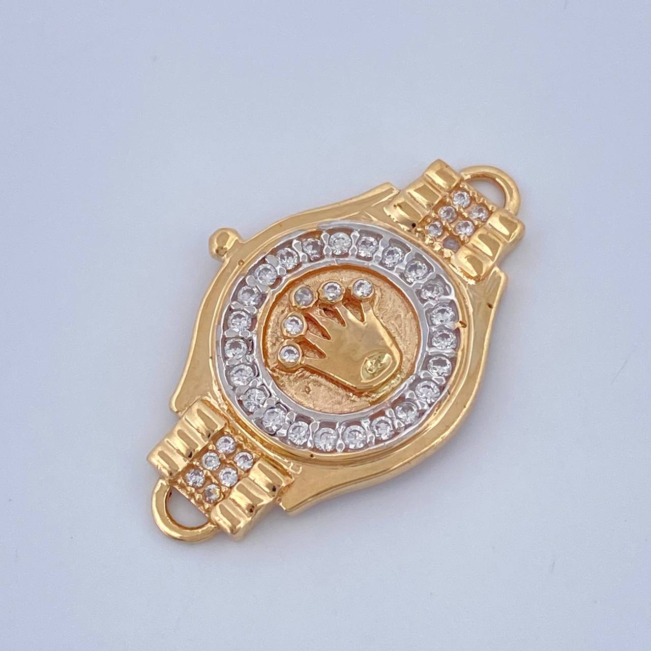 Herraje Correa RX 3.2gr / 2.7cm / Dos Oros Amarillo Blanco 18K &