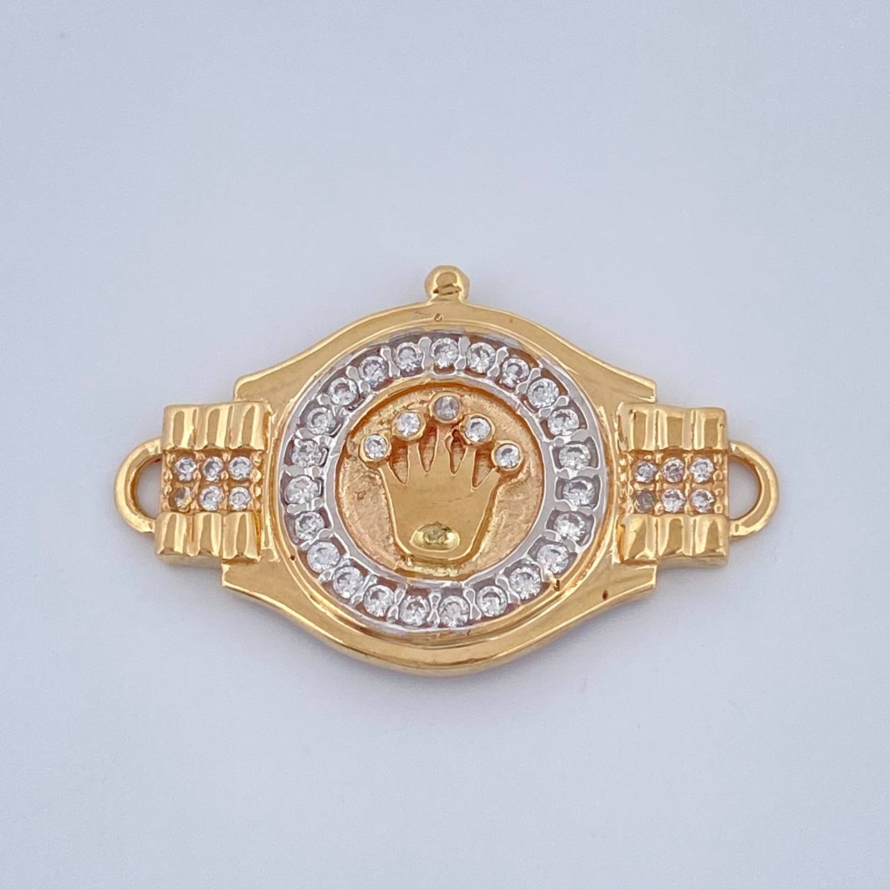 Herraje Correa RX 3.2gr / 2.7cm / Dos Oros Amarillo Blanco 18K &