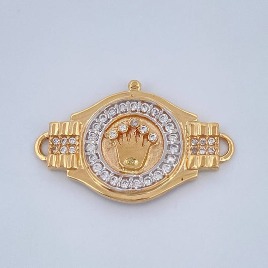 Herraje Correa RX 3.2gr / 2.7cm / Dos Oros Amarillo Blanco 18K &