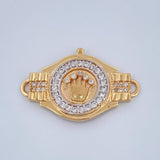 Herraje Correa RX 3.2gr / 2.7cm / Dos Oros Amarillo Blanco 18K &