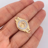 Herraje Correa RX 3.2gr / 2.7cm / Dos Oros Amarillo Blanco 18K &