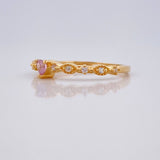 Anillo Churumbela Ojos Corazon 1.8gr / T5 3/4 / Oro Amarillo 18K &