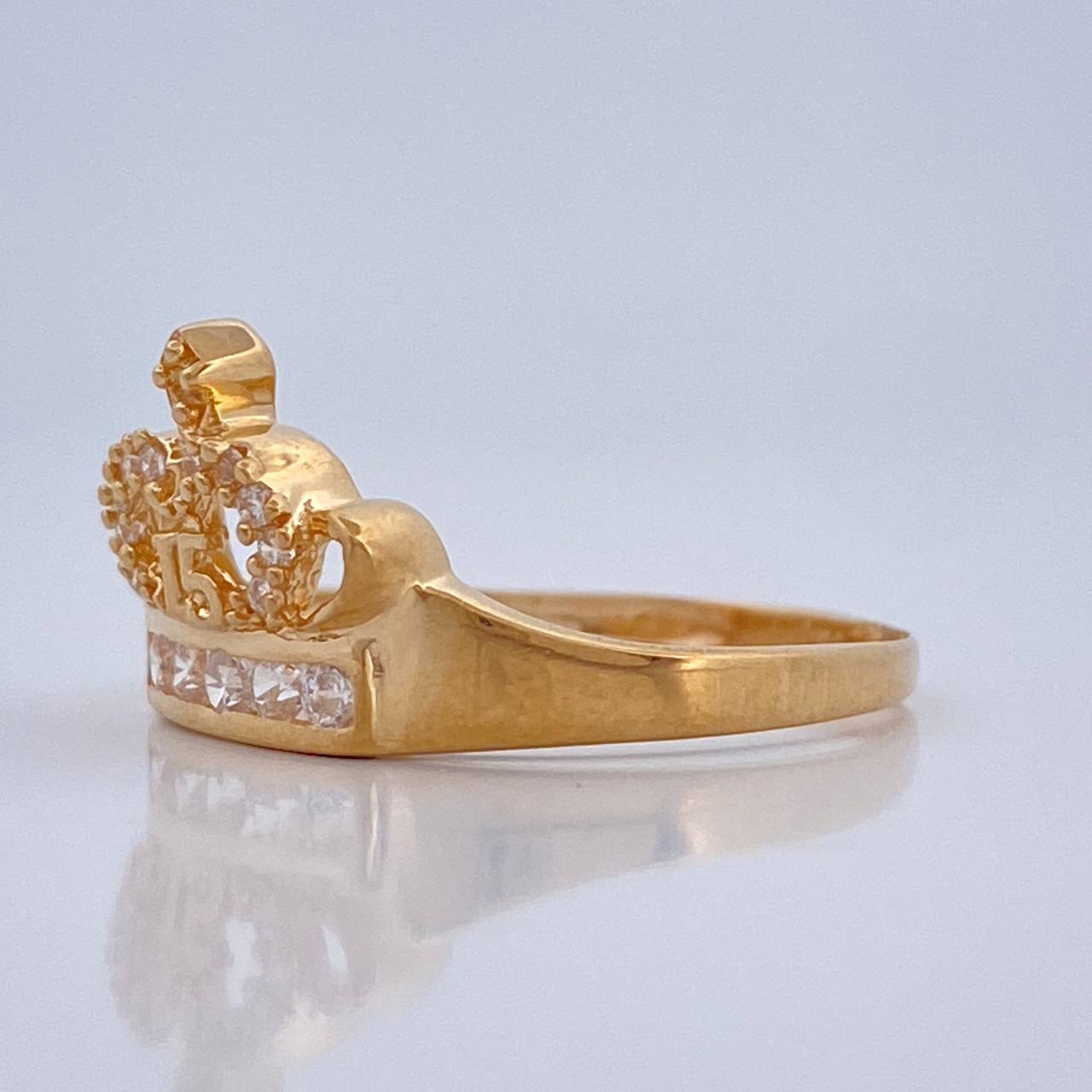 Anillo Tiara 15s 1.8gr / T6 1/4 / Oro Amarillo 18K &