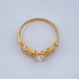 Anillo Solitario Olas Cruzadas 1.6gr / T6 1/2 / Oro Amarillo 18K &