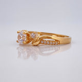 Anillo Churumbela Hojas 2.5gr / T6 1/2 / Oro Amarillo 18K &