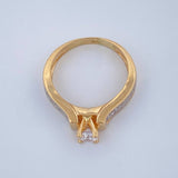 Anillo Solitario 4.3gr / T6 1/2 / Oro Amarillo Oro Blanco 18K &