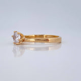 Anillo Solitaro Linea Invertida 2.7gr / T7 / Oro Amarillo 18K &