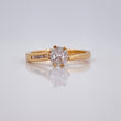 Anillo Solitaro Linea Invertida 2.7gr / T7 / Oro Amarillo 18K &
