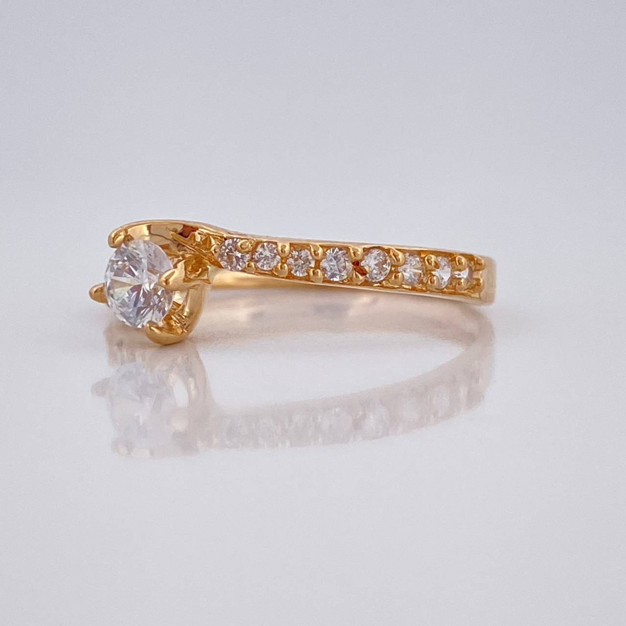 Anillo Churumbela Linea Invertida 1.7gr / T6 1/2 / Oro Amarillo 18K &